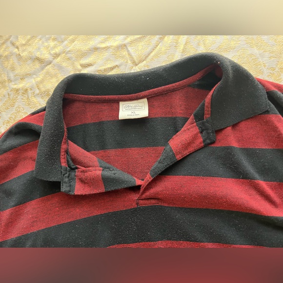 Size XL Royal Heritage Men’s Polo Shirt Red and Black Stripes - Picture 7 of 7
